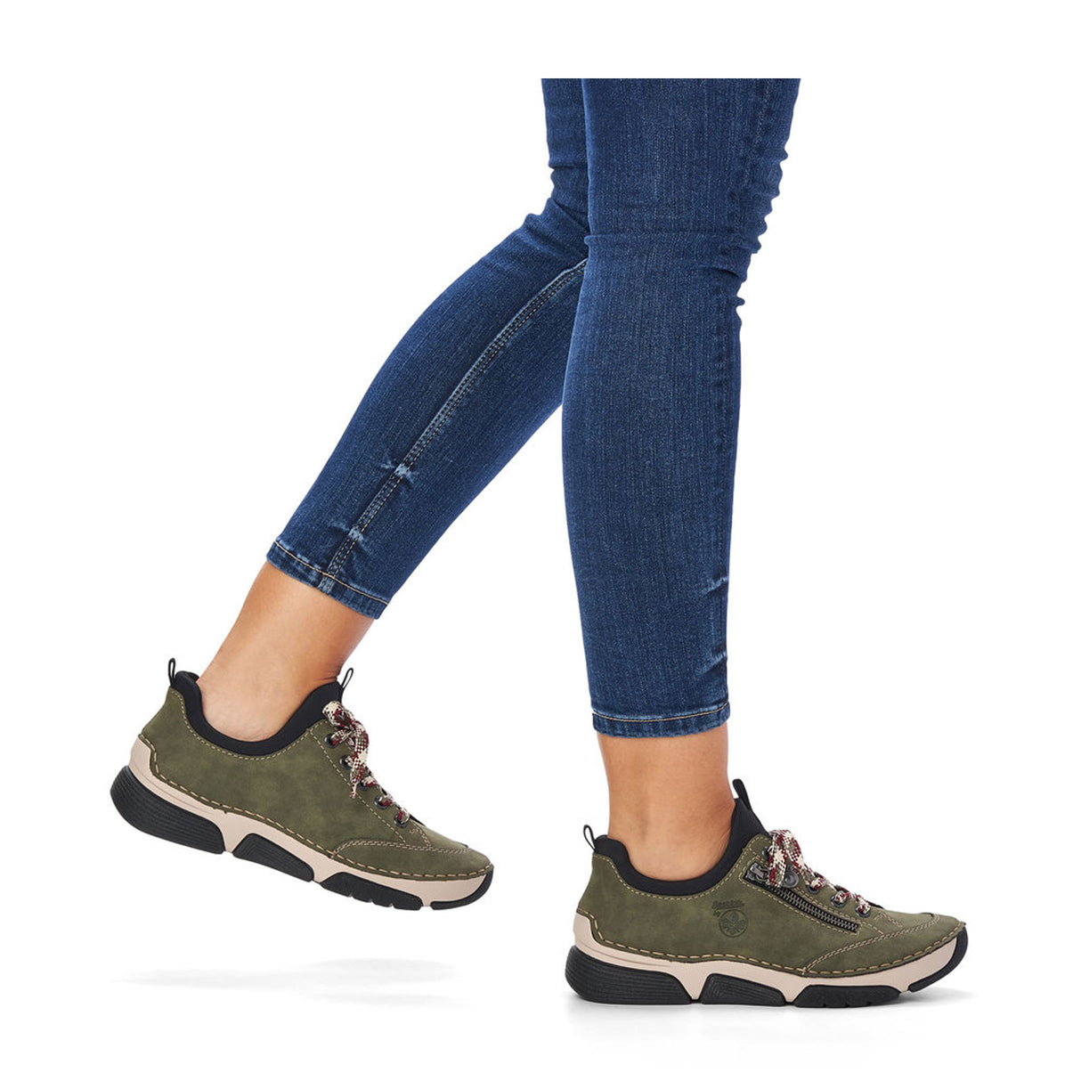 Rieker Angela 45973 Sneaker (Women) - Liane/Schwarz/Morelia Athletic - Casual - Lace Up - The Heel Shoe Fitters