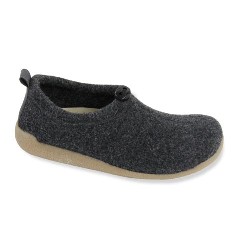 Sanita Lodge Shoe (Unisex) - Charcoal Dress-Casual - Slippers - The Heel Shoe Fitters