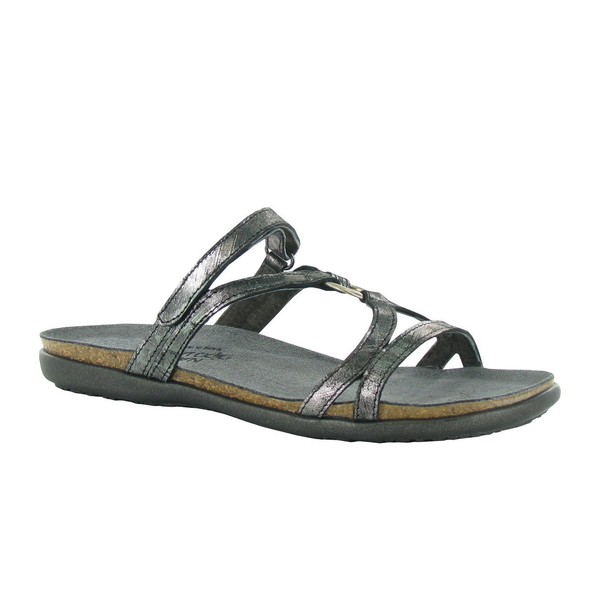 Naot Carmen Slide Sandal (Women) - Metallic Onyx Leather Sandal - Slide - The Heel Shoe Fitters
