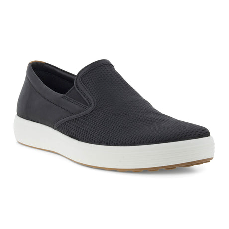 ECCO Soft 7 Slip On 2.0 (Men) - Black/Black/Lion Dress-Casual - Slip Ons - The Heel Shoe Fitters