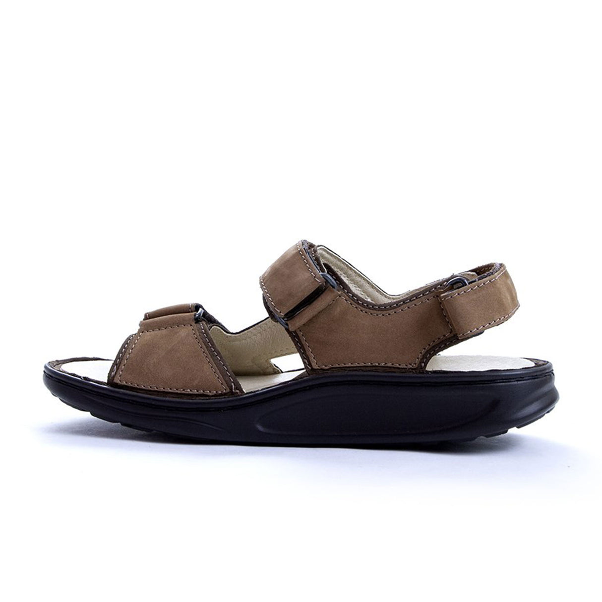 Waldlaufer Hanno 484001 Backstrap Sandal (Men) - Brown Nubuck Sandal - Backstrap - The Heel Shoe Fitters