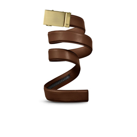 Mission Gold 40 Belt (Men) - Mocha Brown Leather Accessories - Belts - Leather - The Heel Shoe Fitters