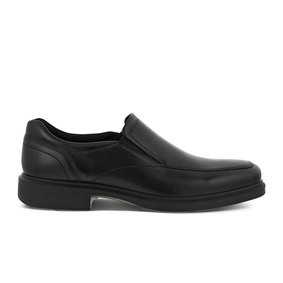 New Ecco Mens Slip On Loafer Dress Shoe Sz13 HELSINKI Black Leather Square Toe Men main image 4