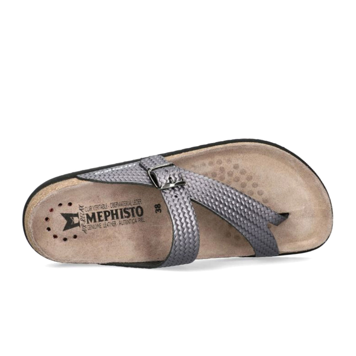 Mephisto Helen Plus Sandal (Women) - Grey Twist Sandal - Thong - The Heel Shoe Fitters