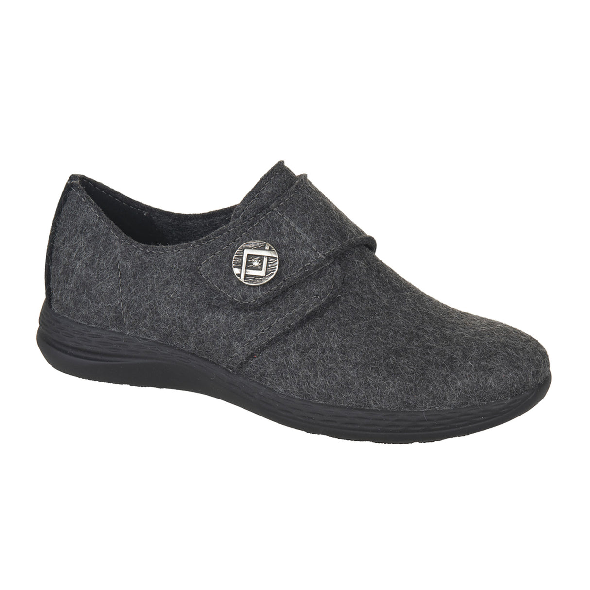 Fidelio Ballari Wide Slip On (Women) - Charcoal Dress-Casual - Slip On - The Heel Shoe Fitters