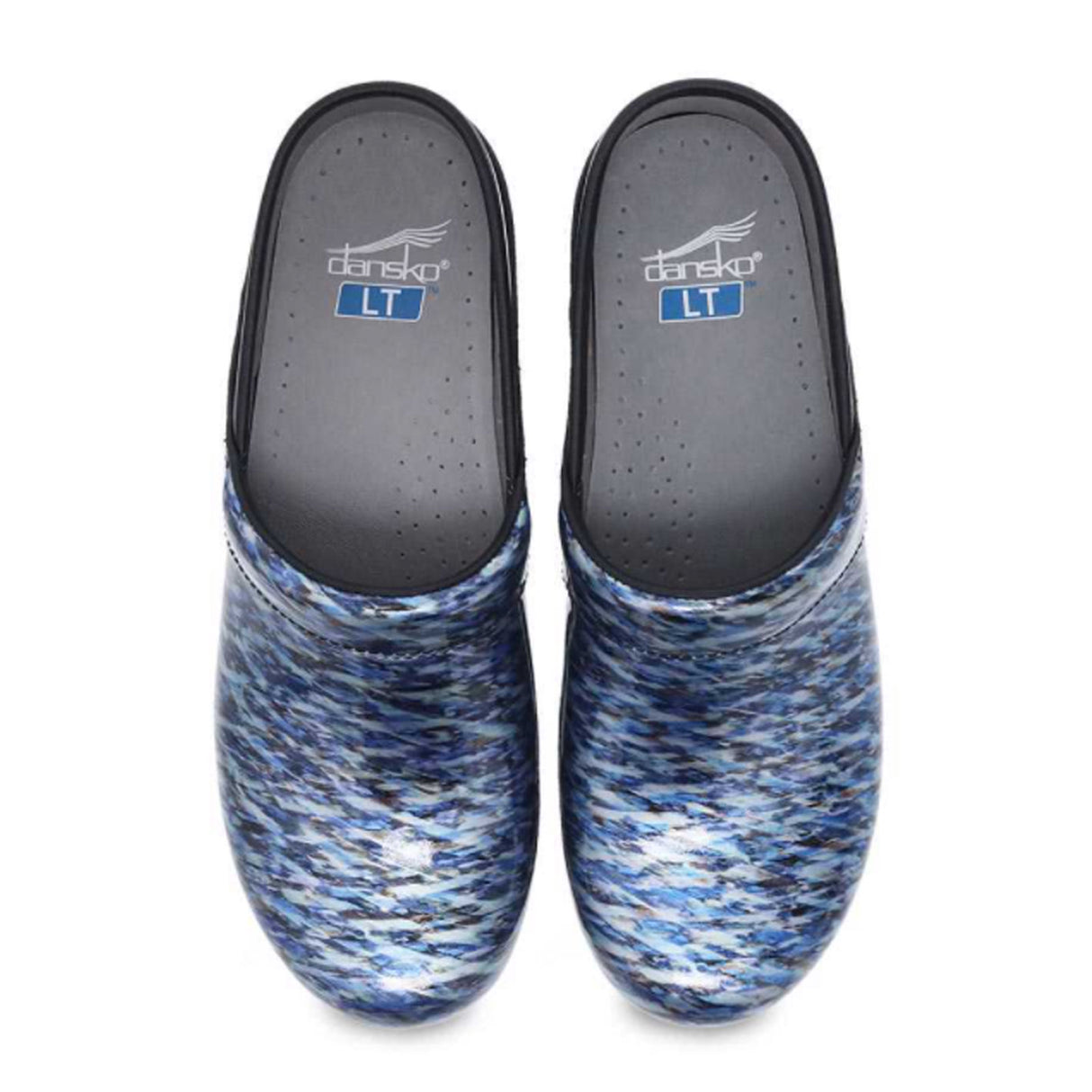 Dansko LT Pro Clog (Women) - Blue Waves Patent Dress-Casual - Clogs & Mules - The Heel Shoe Fitters
