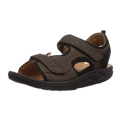 Ganter Gero Backstrap Sandal (Men) - Nut/Black Sandal - Backstrap - The Heel Shoe Fitters