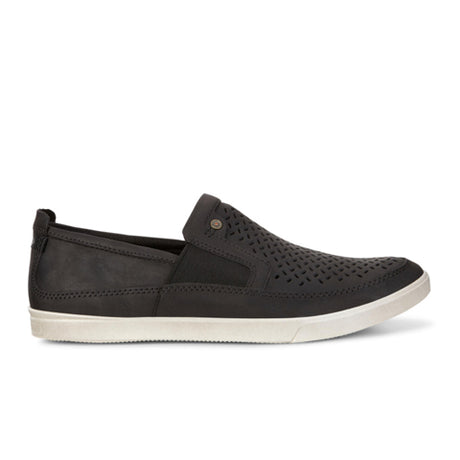 ECCO Collin Perf Slip On (Men) - Black Dress-Casual - Slip Ons - The Heel Shoe Fitters