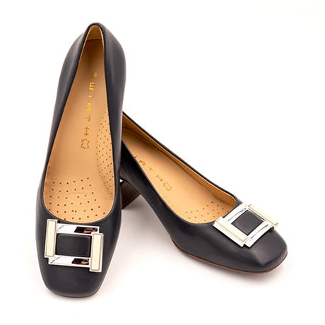 Wirth Atalanta Pump (Women) - Elba Blue Dress-Casual - Heels - The Heel Shoe Fitters