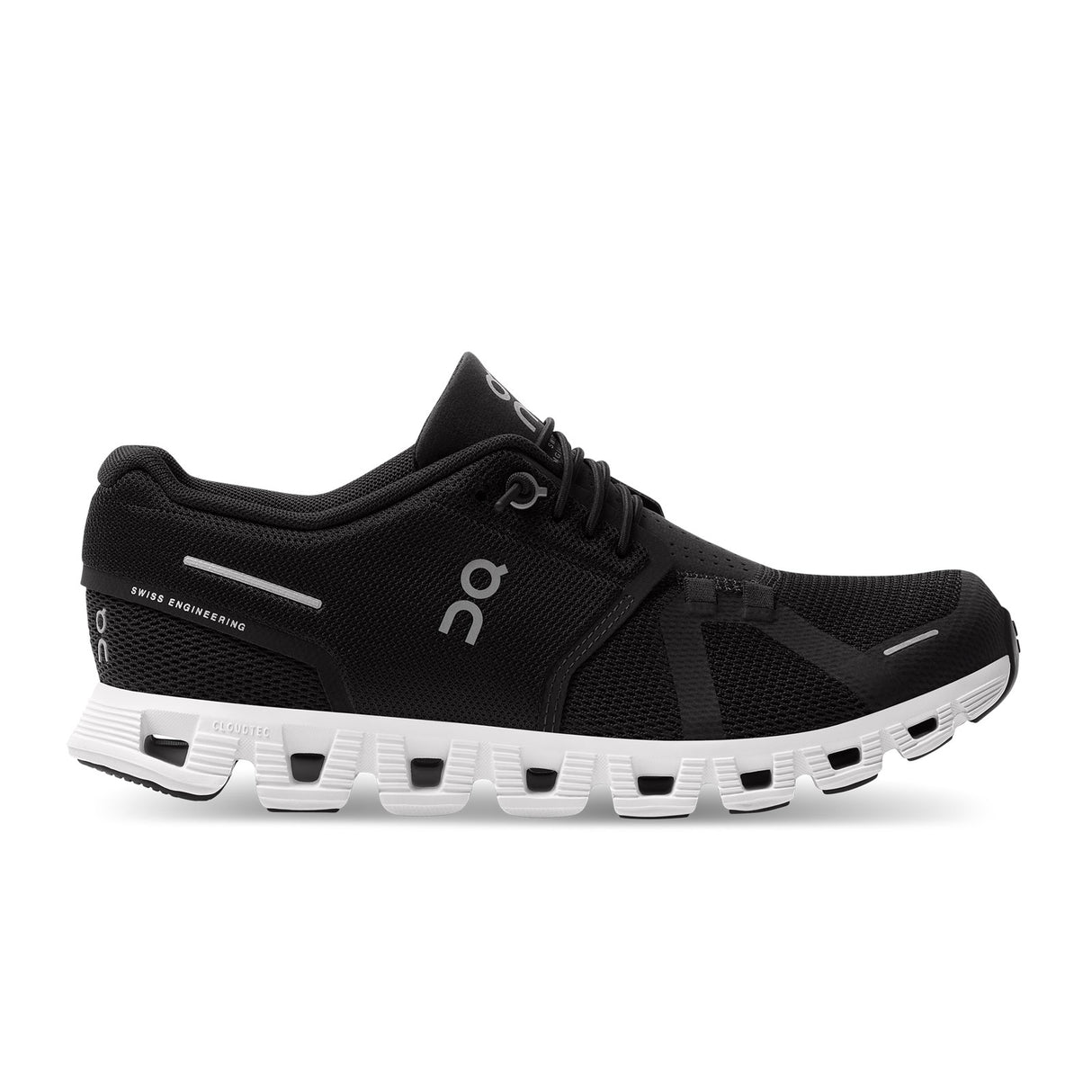 On Running Cloud 5 Running Shoe (Women) - Black/White Athletic - Running - The Heel Shoe Fitters