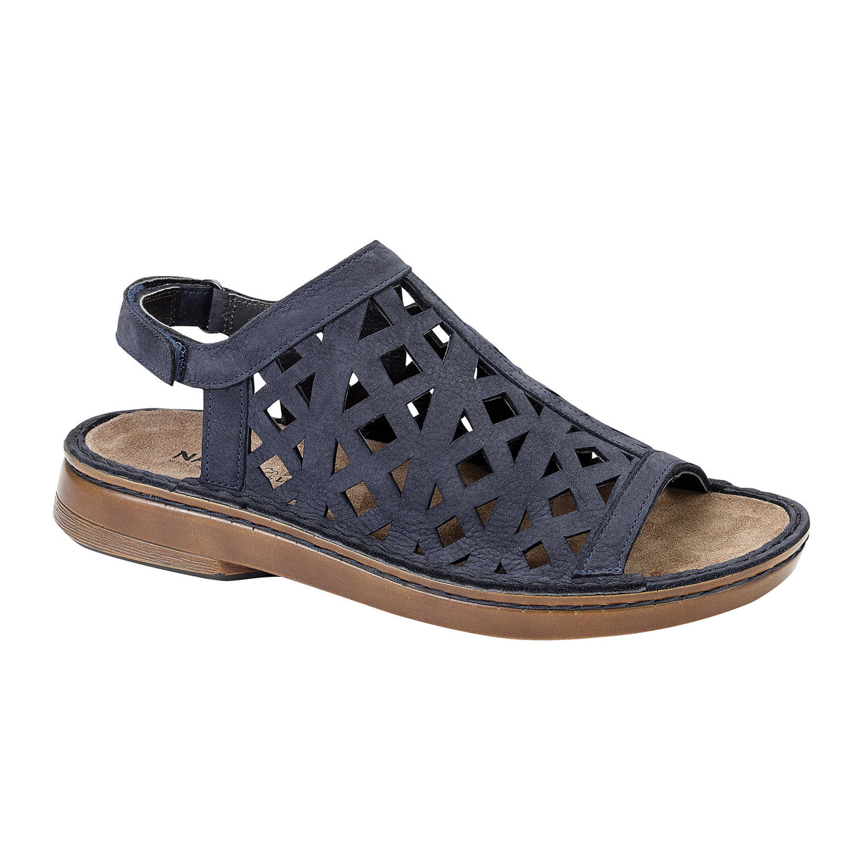 Naot Amadora Sling Sandal (Women) - Navy Velvet Nubuck Sandal - Backstrap - The Heel Shoe Fitters