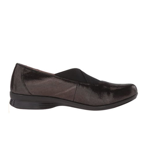 Dansko Ann Slip On (Women) - Black Metallic Suede Dress-Casual - Slip On - The Heel Shoe Fitters