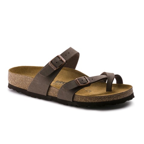 Birkenstock Mayari (Women) - Mocha Birkibuc Sandals - Thong - The Heel Shoe Fitters