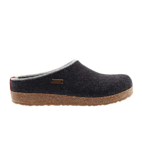 Haflinger Kris Clog (Unisex) - Charcoal Dress-Casual - Clogs & Mules - The Heel Shoe Fitters