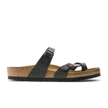 Birkenstock Mayari (Women) - Black Birko-Flor Sandals - Thong - The Heel Shoe Fitters