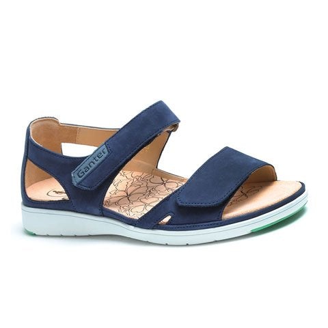 Ganter Gina Backstrap Sandal (Women) - Dark Blue/Soft Nubuck Sandal - Backstrap - The Heel Shoe Fitters