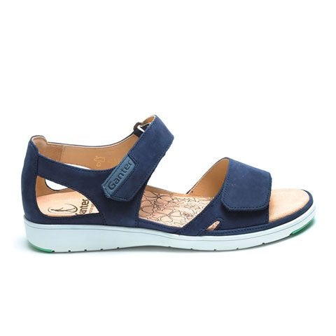 Ganter Gina Backstrap Sandal (Women) - Dark Blue/Soft Nubuck Sandal - Backstrap - The Heel Shoe Fitters