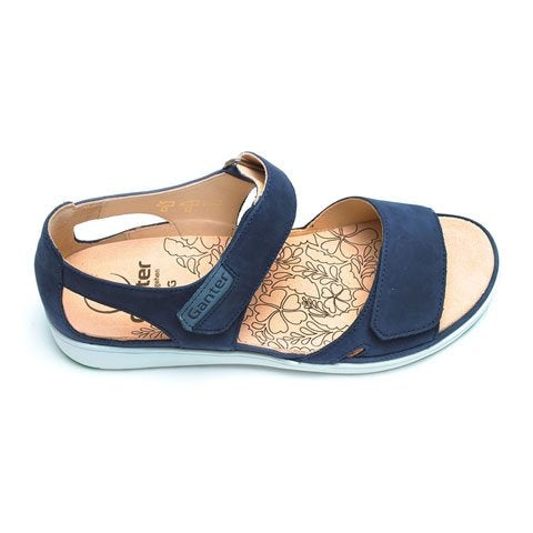 Ganter Gina Backstrap Sandal (Women) - Dark Blue/Soft Nubuck Sandal - Backstrap - The Heel Shoe Fitters