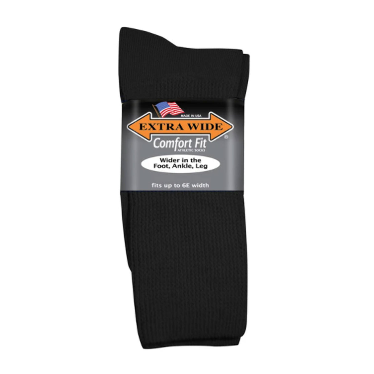 Extrawide Athletic Crew Sock (Men) - Black Accessories - Socks - Lifestyle - The Heel Shoe Fitters