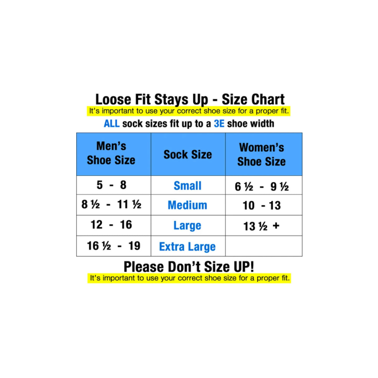 Extrawide Loose Fit Stays Up Cotton Crew Sock (Unisex) - White Accessories - Socks - Lifestyle - The Heel Shoe Fitters