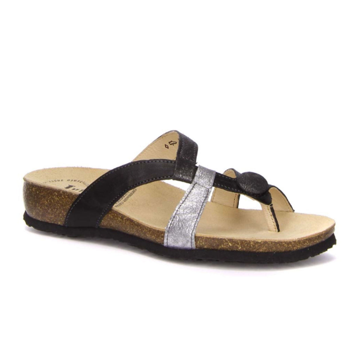 Think! Julia (Women) - Black/Kombi Sandal - Thong - The Heel Shoe Fitters