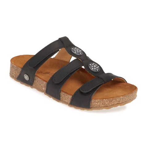 Haflinger Alice Slide Sandal (Women) - Black New Sandal - Slide - The Heel Shoe Fitters