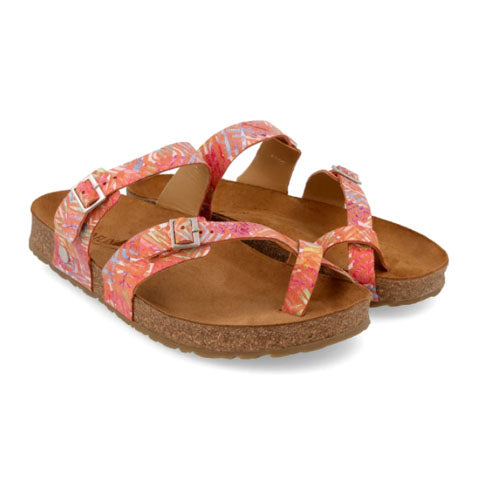 Haflinger Hedda Sandal (Women) - Coral Multi Sandal - Thong - The Heel Shoe Fitters