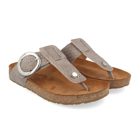 Haflinger Round Buckle Corinna Slide Sandal (Women) - Perla Vtress Sandals - Thong - The Heel Shoe Fitters