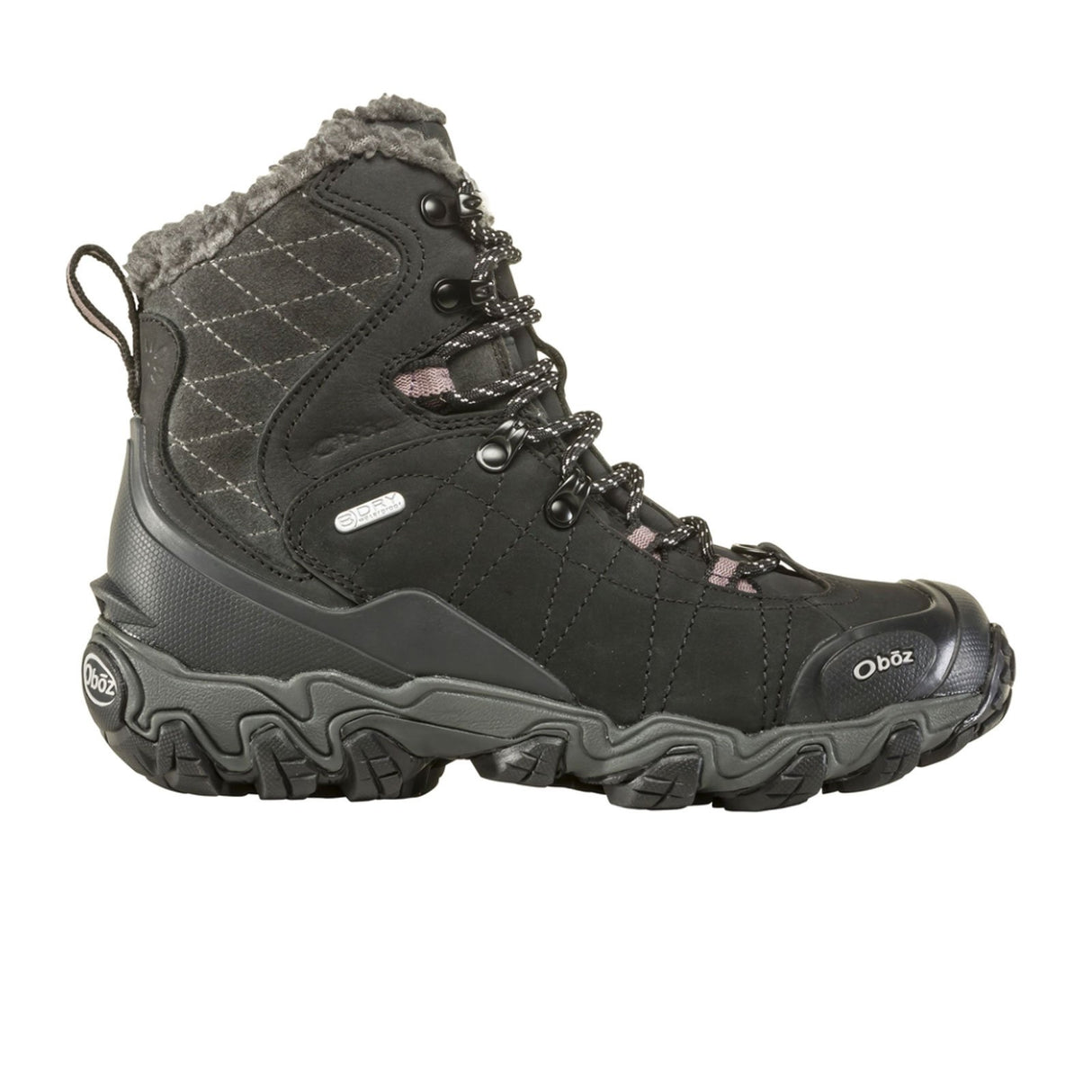 Oboz Bridger 7" Insulated B-DRY Winter Hiking Boot (Women) - Black Hiking - Mid - The Heel Shoe Fitters