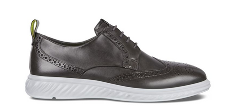 ECCO St.1 Hybrid Lite Cap Toe (Men) - Magnet Dress-Casual - Derby Shoes - The Heel Shoe Fitters