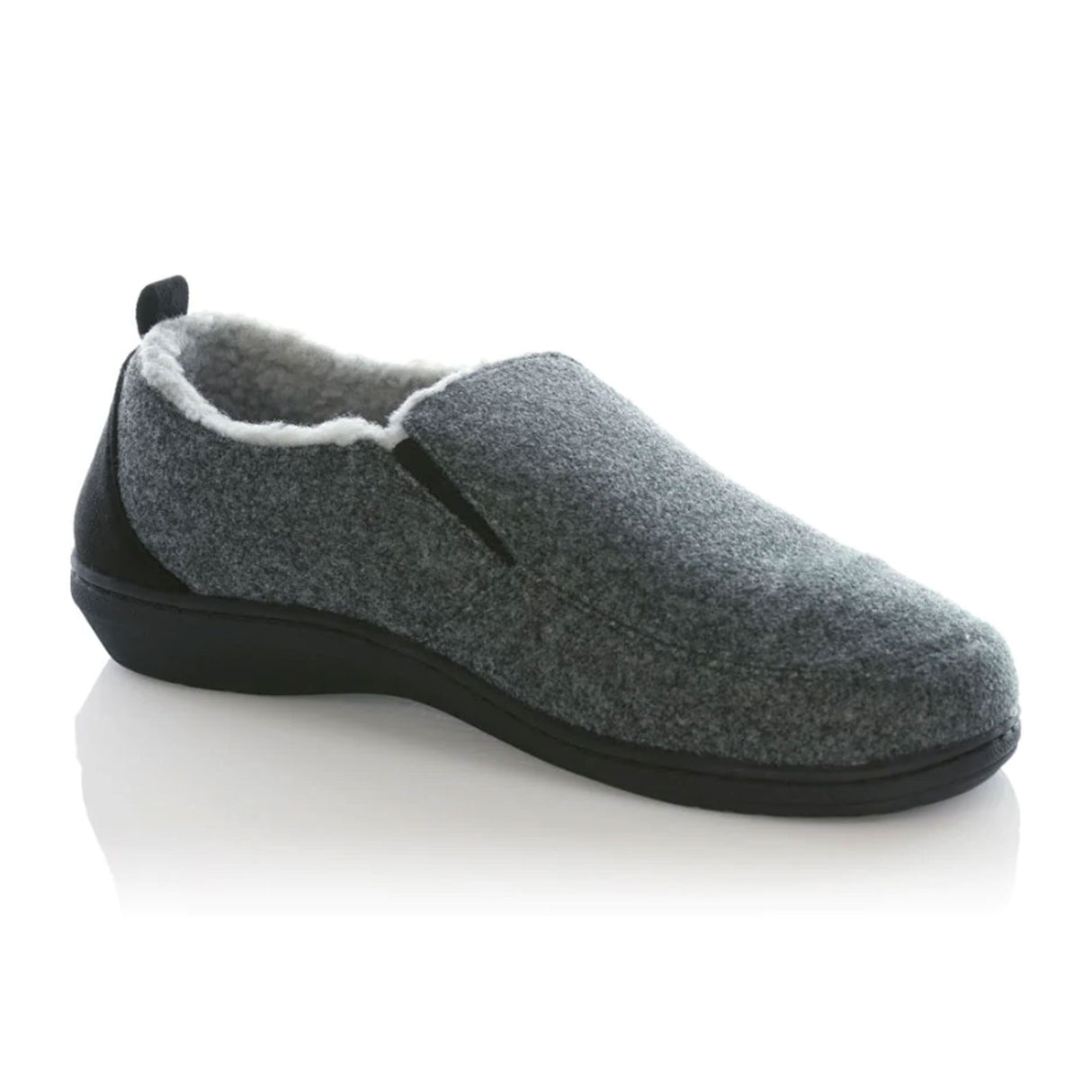 Powerstep Twin Gore Slipper (Men) - Charcoal Dress-Casual - Slippers - The Heel Shoe Fitters