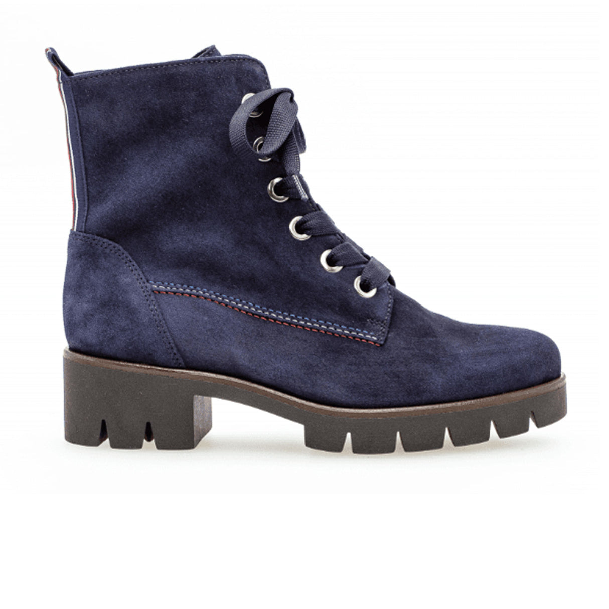 Gabor 711 Lug Sole Combat Boot (Women) - Marine Suede Boots - Fashion - Mid Boot - The Heel Shoe Fitters