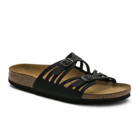 Birkenstock Granada Birko-Flor Narrow Slide Sandal (Women) - Black Sandals - Slide - The Heel Shoe Fitters