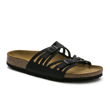 Birkenstock Granada Birko-Flor Narrow Slide Sandal (Women) - Black Sandals - Slide - The Heel Shoe Fitters