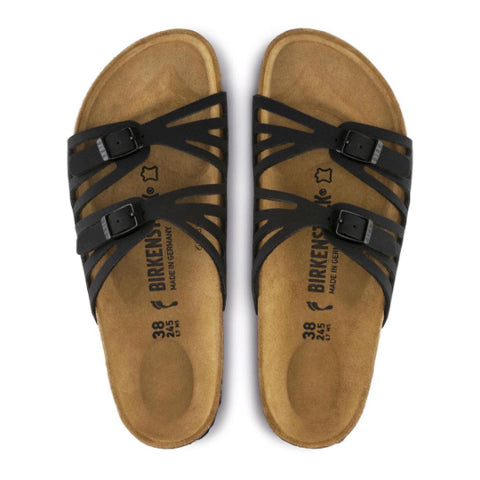 Birkenstock Granada Birko-Flor Narrow Slide Sandal (Women) - Black Sandals - Slide - The Heel Shoe Fitters