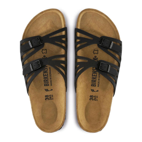 Birkenstock Granada Birko-Flor Narrow Slide Sandal (Women) - Black Sandals - Slide - The Heel Shoe Fitters