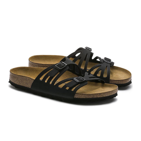 Birkenstock Granada Birko-Flor Narrow Slide Sandal (Women) - Black Sandals - Slide - The Heel Shoe Fitters