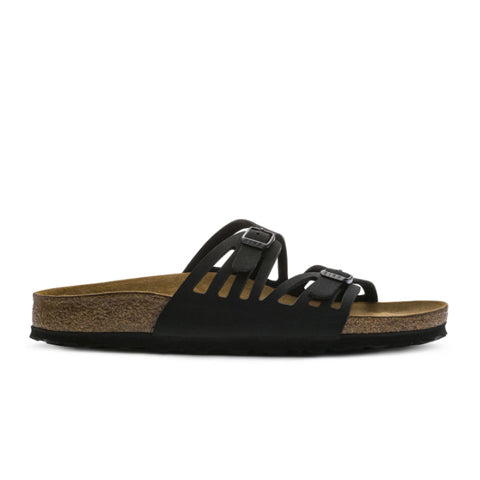 Birkenstock Granada Birko-Flor Narrow Slide Sandal (Women) - Black Sandals - Slide - The Heel Shoe Fitters