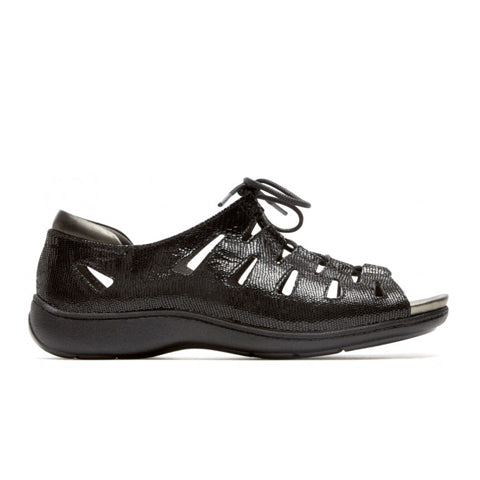 Aravon Bromly Ghillie (Women) - Black Sandal - Active - The Heel Shoe Fitters