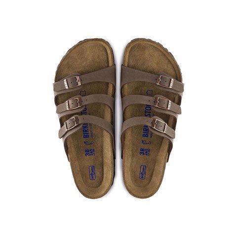 Birkenstock Florida Birkibuc Soft Footbed Slide Sandal (Women) - Mocha Sandals - Slide - The Heel Shoe Fitters