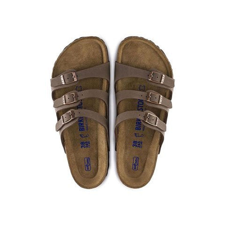 Birkenstock Florida Birkibuc Soft Footbed Slide Sandal (Women) - Mocha Sandals - Slide - The Heel Shoe Fitters