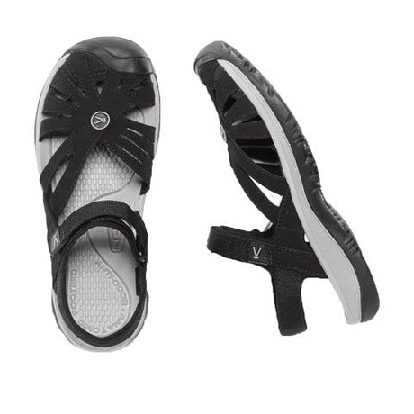 Keen Rose Sandal (Women) - Black/Neutral Gray Sandals - Backstrap - The Heel Shoe Fitters