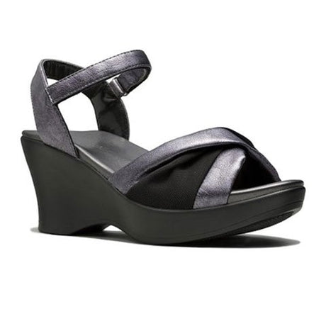 Akaishi Miwa Wedge Sandal (Women) - Silver Sandals - Heel/Wedge - The Heel Shoe Fitters