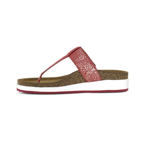 Aetrex Phoebe Sandal (Women) - Red Metallic Sandals - Thong - The Heel Shoe Fitters