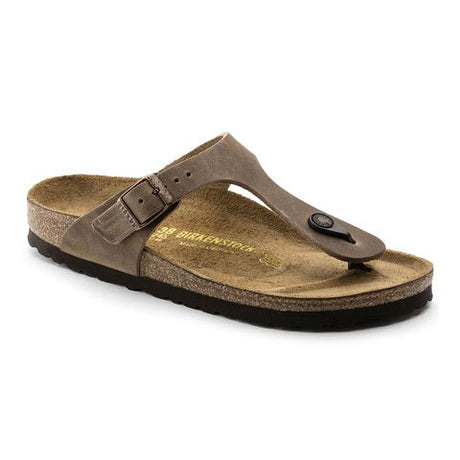 Birkenstock Gizeh Thong Sandal (Women) - Tobacco Brown Oiled Leather Sandals - Thong - The Heel Shoe Fitters