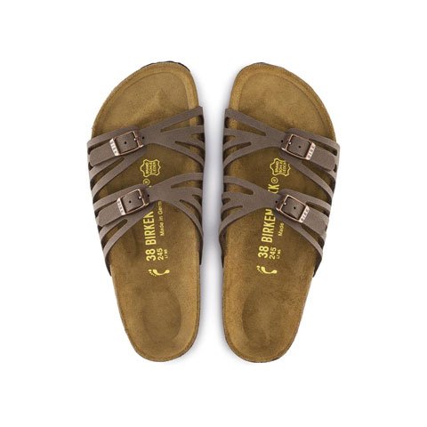 Birkenstock Granada Birkibuc Narrow Slide Sandal (Women) - Mocha Sandals - Slide - The Heel Shoe Fitters
