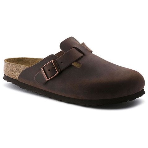 Birkenstock Boston Soft Footbed Clog (Unisex) - Habana Oiled Leather Dress-Casual - Clogs & Mules - The Heel Shoe Fitters