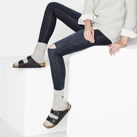 Birkenstock Arizona Soft Footbed Slide Sandal (Unisex) - Black Oiled Leather Sandals - Slide - The Heel Shoe Fitters