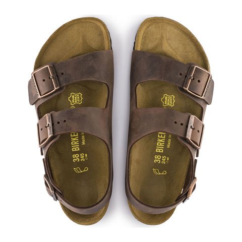 Birkenstock Milano Backstrap Sandal (Unisex) - Habana Oiled Leather Sandals - Backstrap - The Heel Shoe Fitters