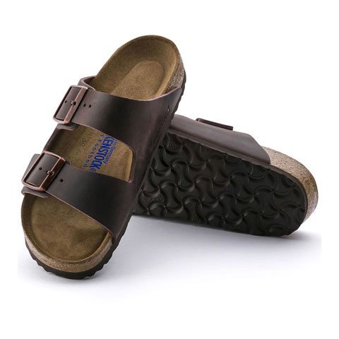 Birkenstock Arizona Soft Footbed Narrow Slide Sandal (Unisex) - Habana Oiled Leather Sandals - Slide - The Heel Shoe Fitters